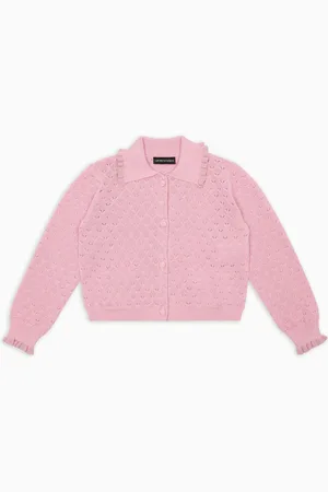 Emporio Armani Special Occasion knit cardigan with a perforated motif