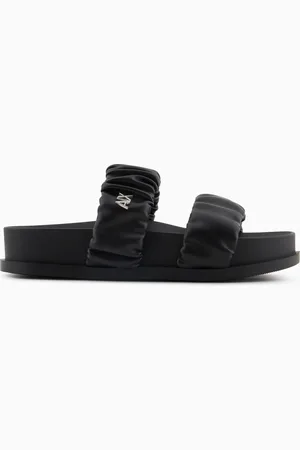 Armani Exchange Sandals with two bands in gathered fabric