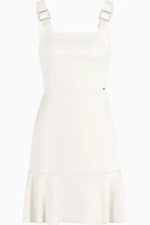 Armani Exchange Short dress in matte satin fabric