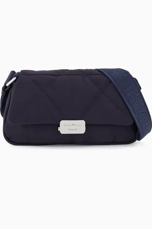 Emporio Armani Medium shoulder bag in matelassé nylon