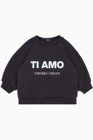 Emporio Armani ASV French terry sweatshirt with Ti amo print