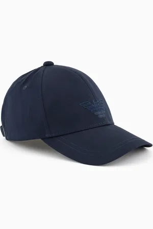 Emporio Armani Twill baseball cap with embroidered eagle