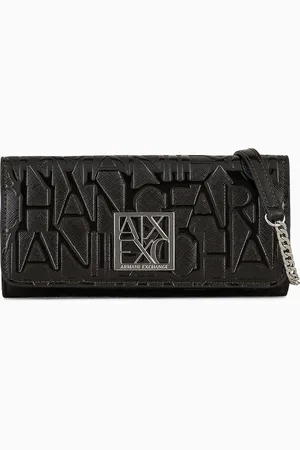 Armani Exchange Wallet with flap and shoulder strap