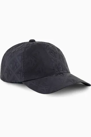 Armani Exchange Satin fabric visor hat with logo
