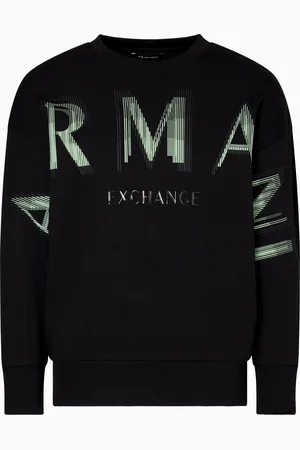 Armani Exchange Oversized sweater with optical effect logo