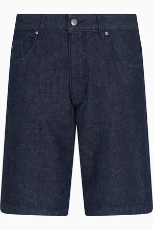 Armani Exchange Cotton and linen baggy shorts