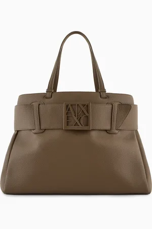 Armani Exchange Large shoulder bag with ASV logo detail