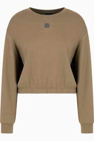 Armani Exchange ASV Organic Cotton Blend Cropped Sweatshirt