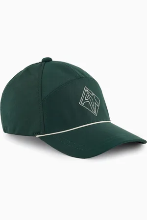 Armani Exchange Satin fabric visor hat with logo