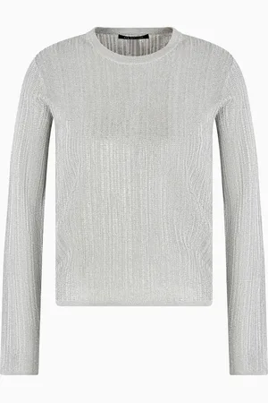 Armani Exchange Long-sleeved sweater in lurex yarn