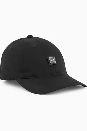 Armani Exchange Cotton visor hat with logo