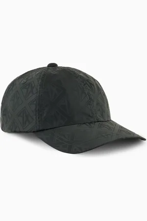 Armani Exchange Satin fabric visor hat with logo