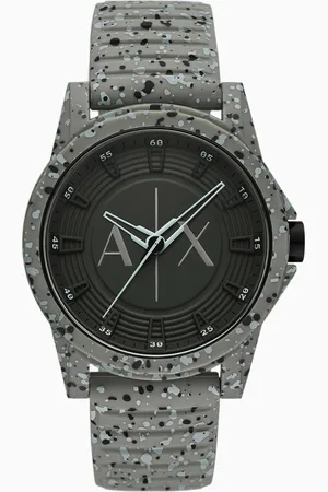 Armani Exchange Three-Hand Green Silicone Watch