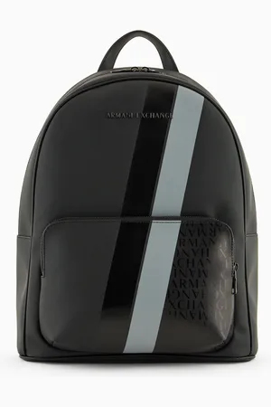 Armani Exchange Backpack with monogram and stripes