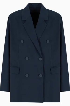 Armani Exchange Double-breasted denim and twill jacket