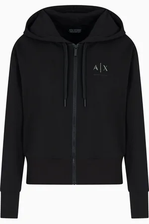 Armani Exchange Hooded sweatshirt with optical effect logo