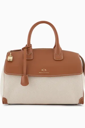 Armani Exchange Large Canvas Tote Bag