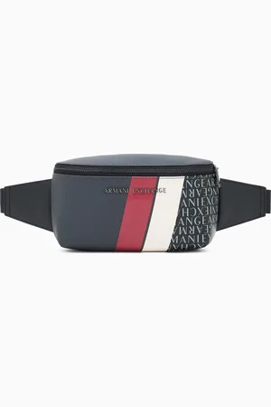 Armani Exchange Monogram and Stripes Bum Bag