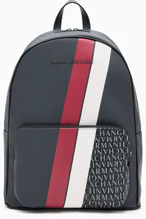 Armani Exchange Backpack with monogram and stripes