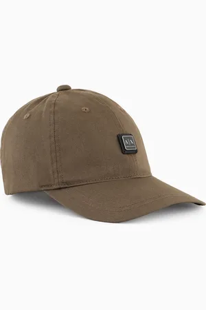 Armani Exchange Cotton visor hat with logo