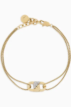 Emporio Armani Gold-Tone Stainless Steel ID Bracelet