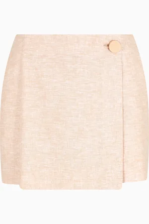 Armani Exchange Cotton and linen wrap shorts