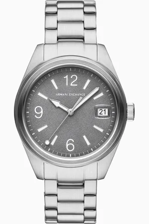 Armani Exchange Three-Hand Date Stainless Steel Watch