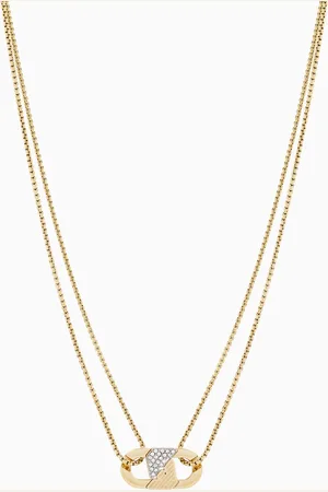 Emporio Armani Gold-Tone Stainless Steel ID Necklace