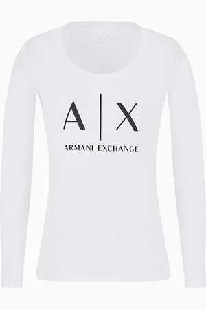Armani Exchange Pima Cotton Print Long Sleeve T-Shirt