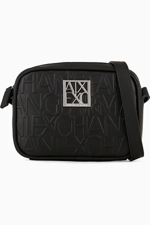 Armani Exchange Shoulder bag with allover logo pattern front