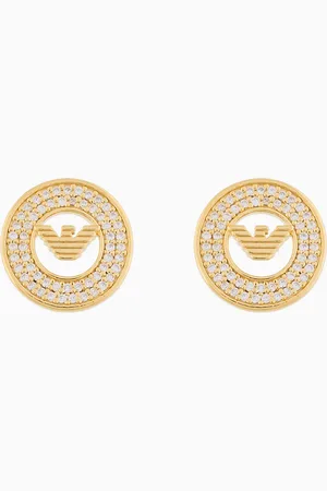 Emporio Armani Gold-Tone Sterling Silver Stud Earrings