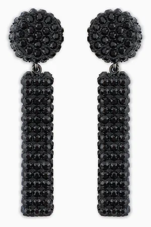 Emporio Armani Oversized pendant earrings with rhinestones