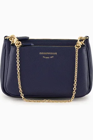 Emporio Armani Deer-print double mini bag with shoulder strap