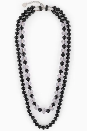 Emporio Armani Double-strand necklace with faceted spheres