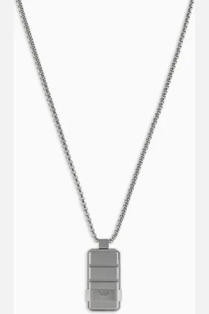 Emporio Armani Stainless Steel Dog Tag Necklace