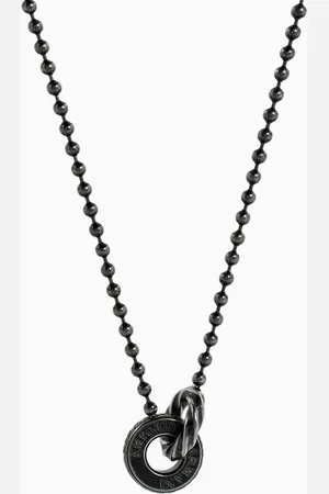 Emporio Armani Stainless Steel in Blacken Finishing Pendant Necklace
