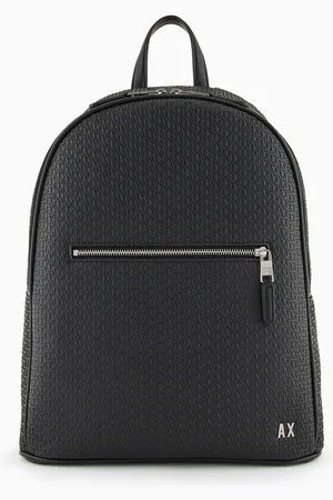 Armani Exchange Backpack with all-over embossed logo