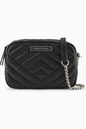 Armani Exchange Quilted shoulder bag with chain strap