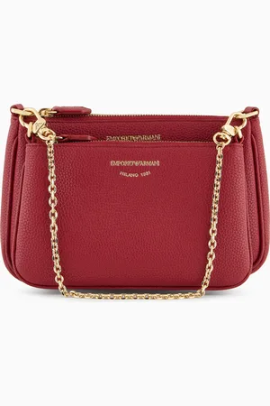 Emporio Armani Deer-print double mini bag with shoulder strap