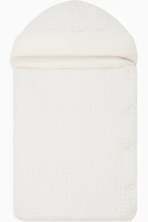 Emporio Armani Jersey sleeping bag with op-art eagles