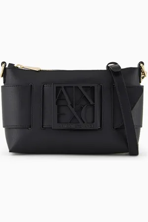 Armani Exchange Color block shoulder bag with maxi logo