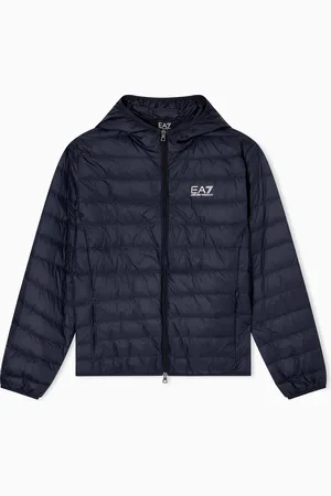 EA7 Core Identity packable down jacket with hood