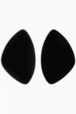 Emporio Armani Oversized geometric-shaped flocked earrings