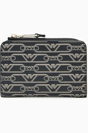 Emporio Armani Bifold wallet with all-over monogram print