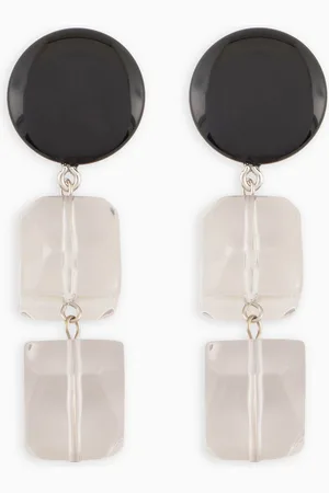 Emporio Armani Oversized pendant earrings with transparent elements