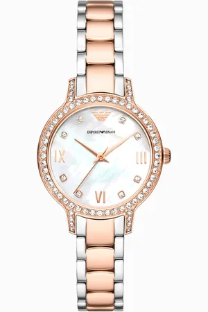 Emporio Armani Three-Hand Two-Tone Stainless Steel Watch