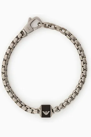 Emporio Armani Black Marble Chain Bracelet