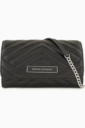 Armani Exchange Wallet with flap and quilted shoulder strap