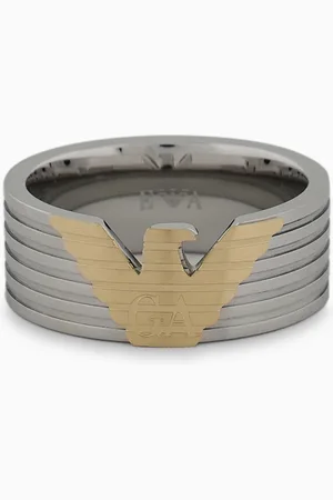 Emporio Armani Two-Tone Stainless Steel Band Ring