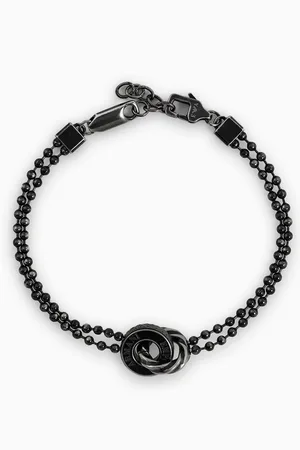 Emporio Armani Stainless Steel in Blacken Finishing Chain Bracelet